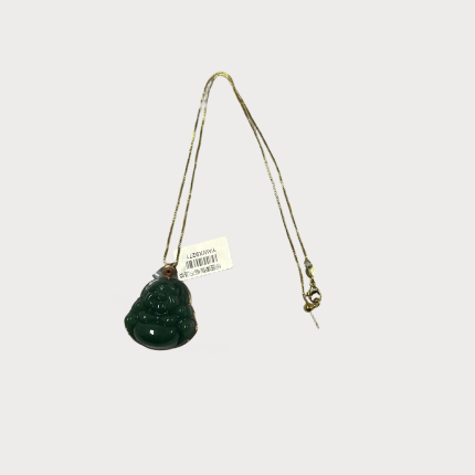 18K Jadeite Buddha Pendant – Hetian Jadeite Buddha Necklace